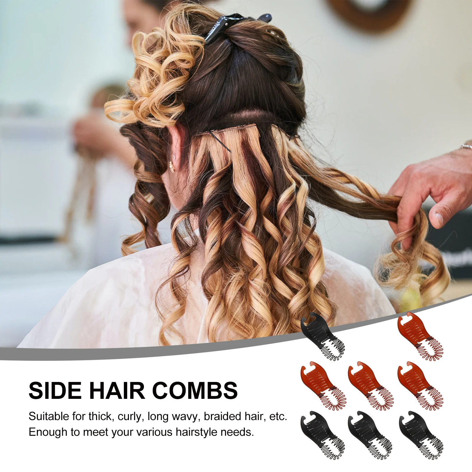 

8pcs Side Hair Comb For Women Strong Hair Braiding Tool Durable Female Hairstyling Accessories Smooth Scalp Protection