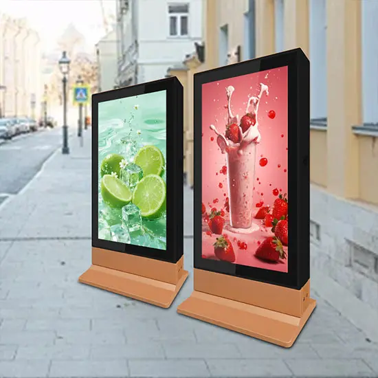 Outdoor Double Sided Advertising Kiosk Totem Android Windows System Two-color Outside Digital Signage Dual Screen Touch Totem