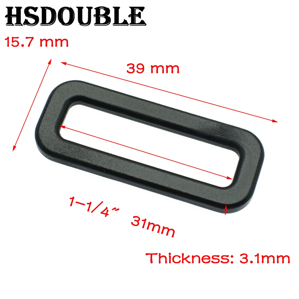 10 Pcs/Pack Plastic Loops Looploc Rectangle Rings Adjustable Buckles For Backpacks Straps