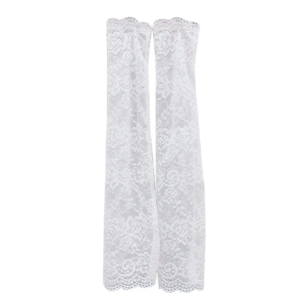 Mangas de brazo refrescantes para hombre y mujer, protección solar de encaje deportivo, cubierta para brazo para correr, fútbol, Golf, ciclismo, guantes para conducir, 1 par