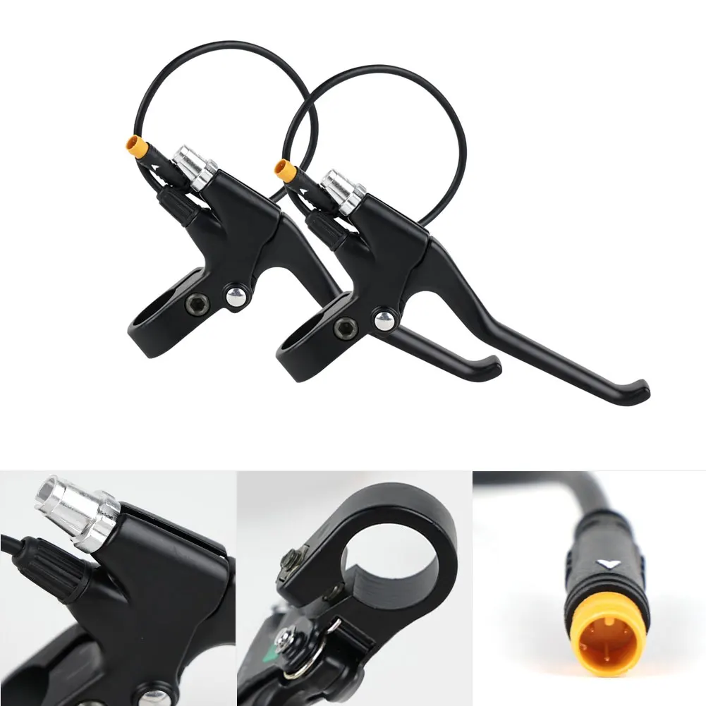 1 زوج دراجة كهربائية مقبض الفرامل رافعة Z16 منتصف المحرك انقطاع التيار الكهربائي الفرامل رافعة 3 دبوس انقطاع التيار الكهربائي الفرامل E-الدراجة المجددة ملحق #2