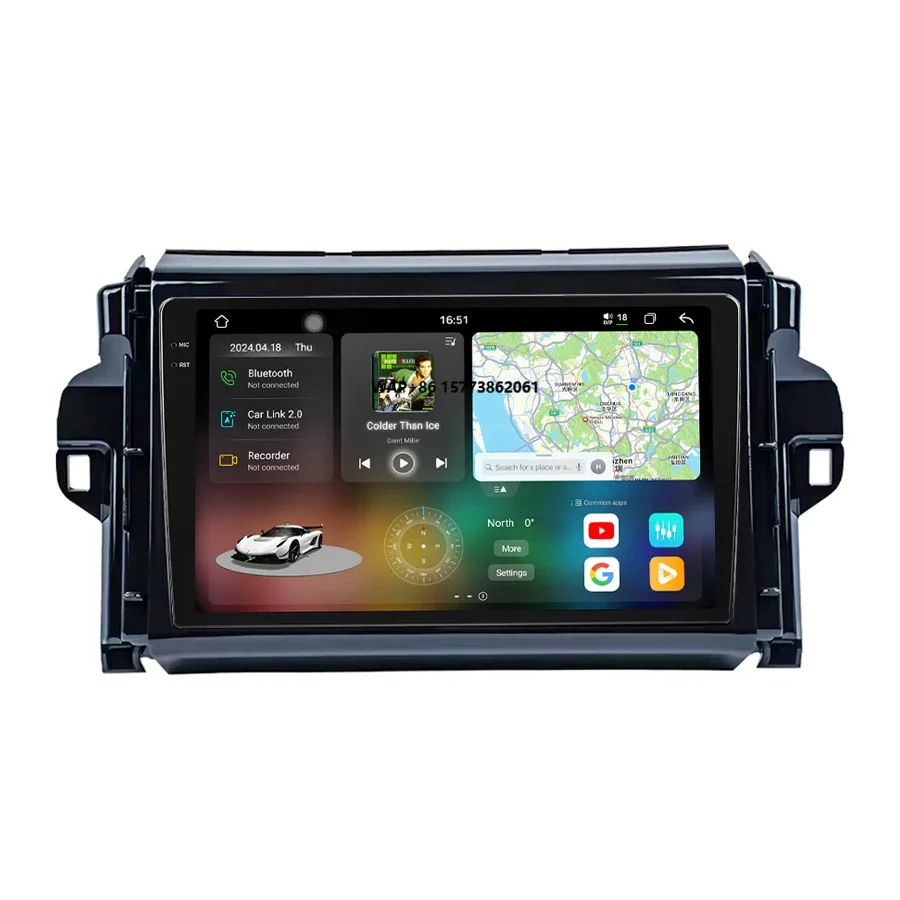 

Car DVD Player 2K 2000*1200 QLED Screen 8-Core Android 13 Car Stereo for Hilux Fortuner 2 2015- 2022