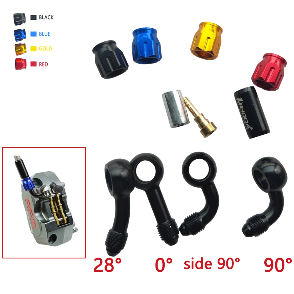 AN3 10mm Stainless Steel Banjo Brake Hose End Adapter Universal All Models Motorcycle Dirt Bike Cafe Racer 0 28 90 Side90 Degree