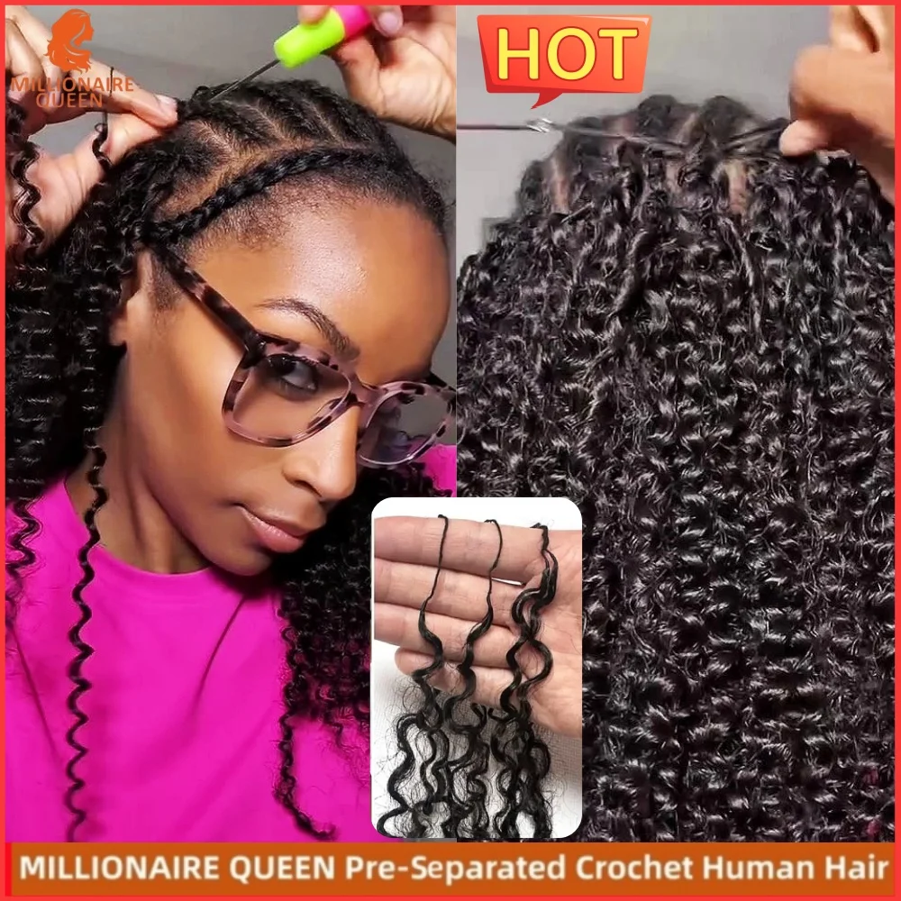 

Афро-кудри из бирманских волос, 100% натуральные, для плетения крючком, без узлов, предварительно разделенные, пучок волос для плетения косичек, распродажа