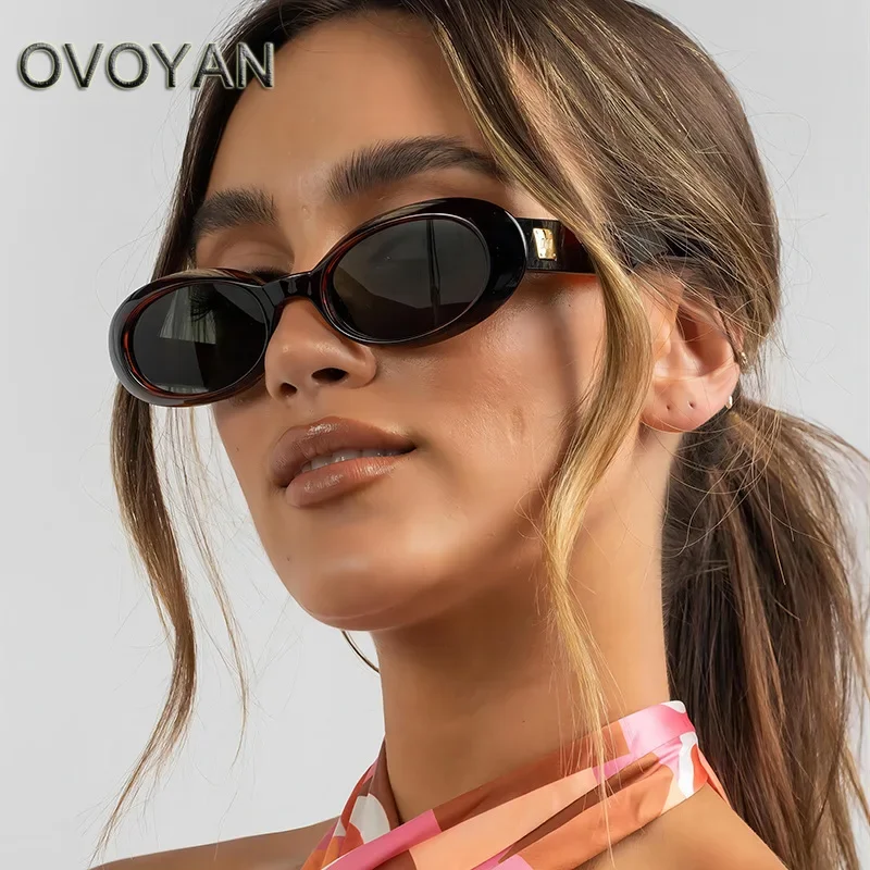 OVOYAN Oval Personality Sunglasses Women Small Frame Retro Eyewear Women/Men Fashion Simple Glasses Women Lentes De Sol Mujer