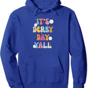 Polarshe-Sudadera con capucha para hombre y mujer, suéter Unisex con estampado divertido de Carreras de Caballos Groovy It's Derby Day, Yall Derby