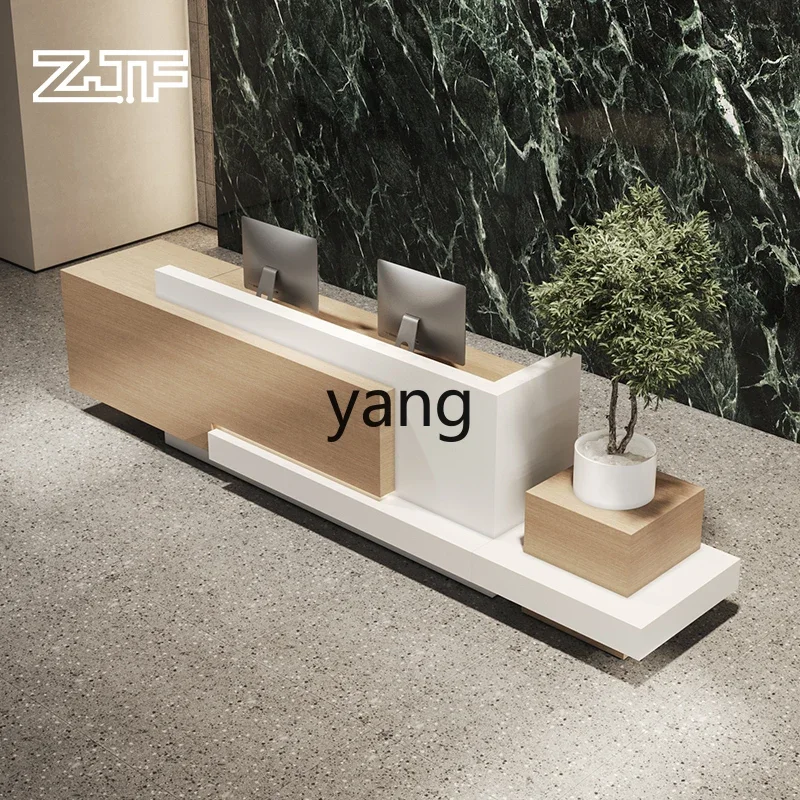 LMM simple modern store checkout page creative long lobby service desk