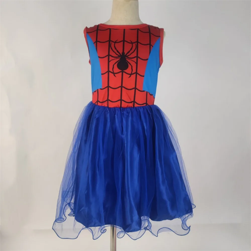 Spiderman Girls Dressed Kids Clothes Cosplay Costume Dress Toddler Christmas Outfits Halloween Little Girls Pink Dress