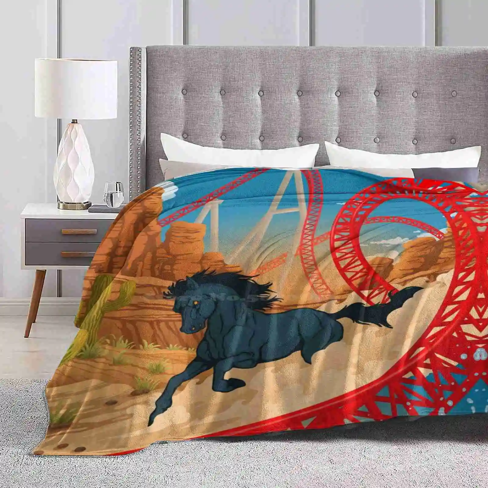 The Wild One Maverick Roller Coaster Cedar Point Theme Park Super Warm Soft Blankets Throw On Sofa/Bed/Travel Maverick Cedar