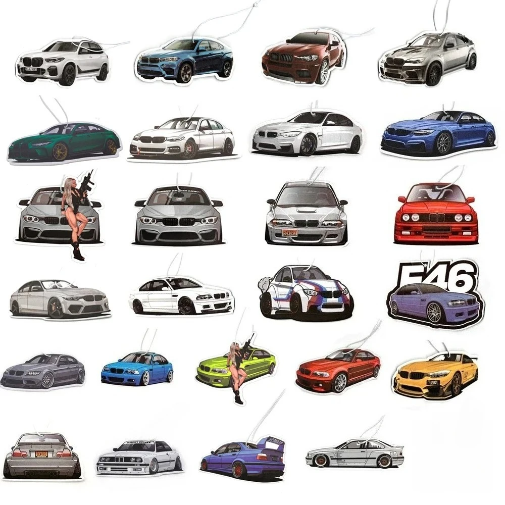 Newest Car Air Freshener Hanging Auto Rearview Mirror Perfume Pendant Solid Paper JDM For BMW F30 E46 E90 M3 M4 M5 E36 F82 Girl