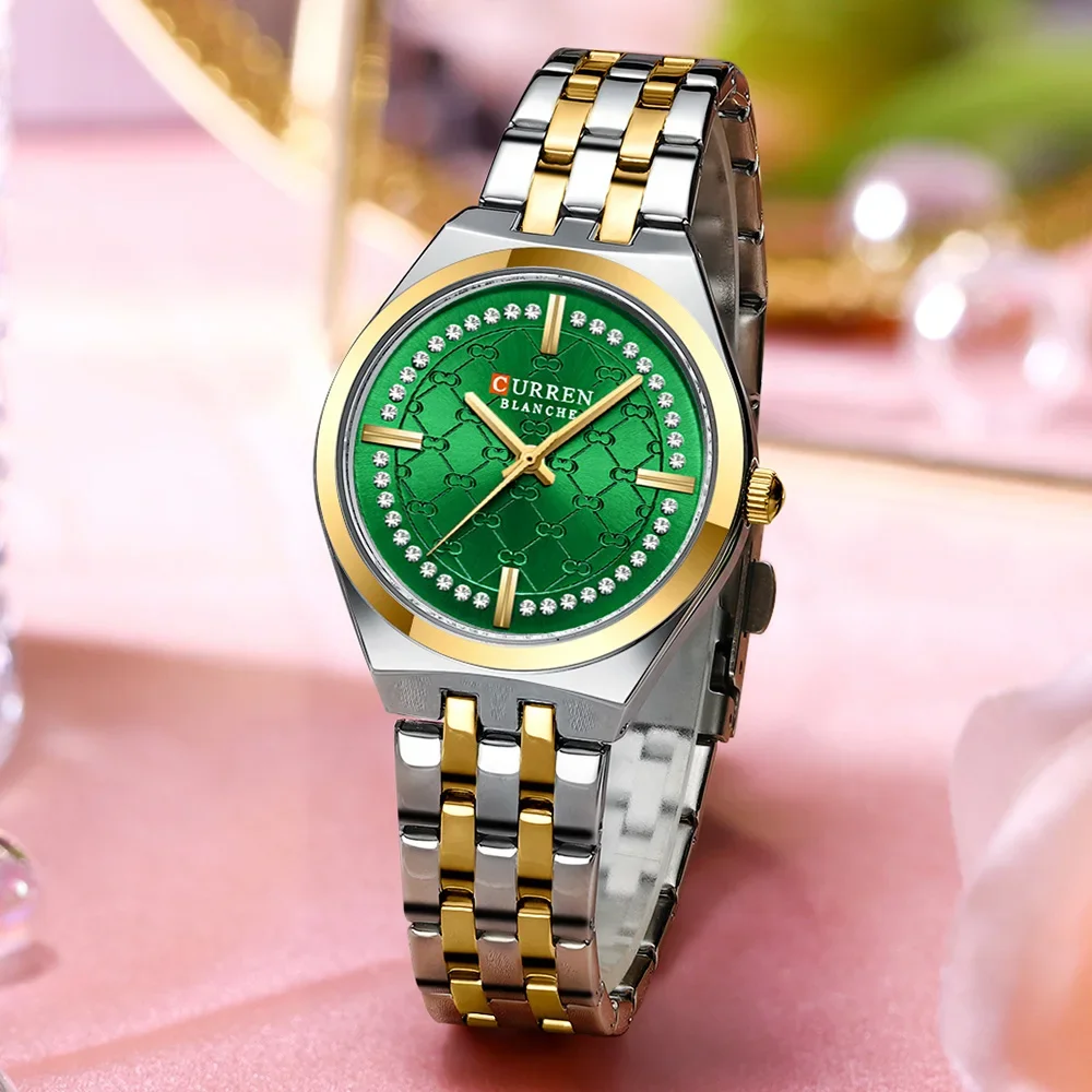 CURREN Brand Personalized Vintage Round Watch Ladies Belt Watch Suitable For Lightweight Gifts Fashionable High-quality Unique