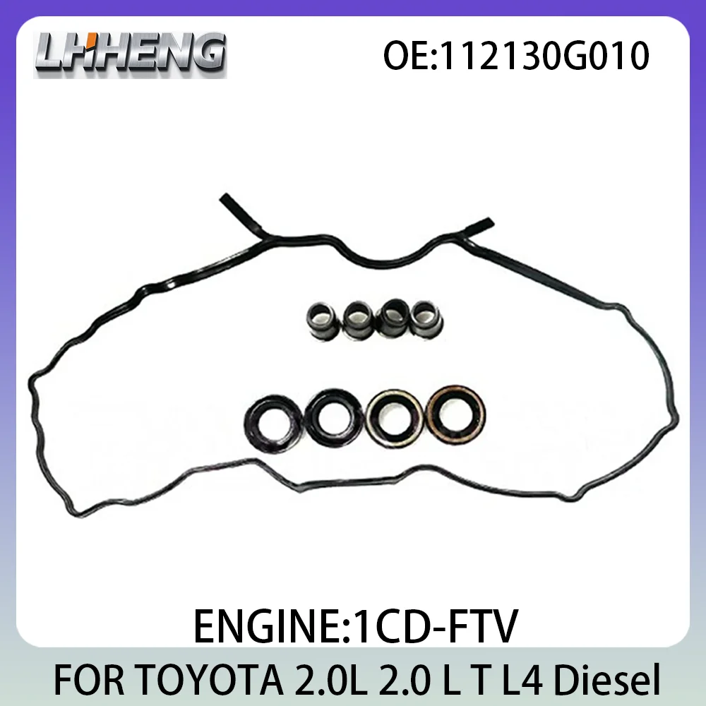 

Valve cover gasket set For TOYOTA AVENSIS COROLLA PREVIA RAV 4 2.0L 2.0 L T L4 Diesel 1999-2009 112130G010 1121327010 1CD-FTV