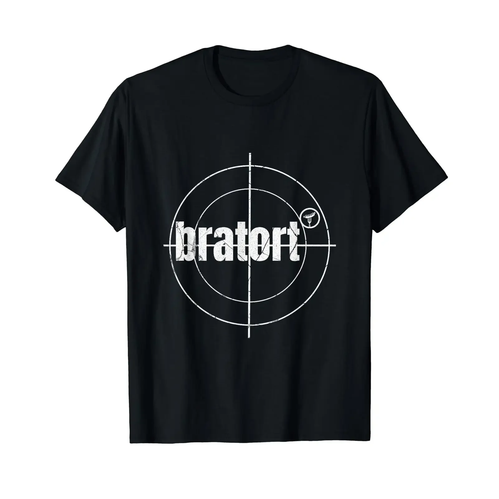 T Shirt with German Text Bratort Koch Grill Language black vintage Washed streetwear designer clothes Versatile Breathable