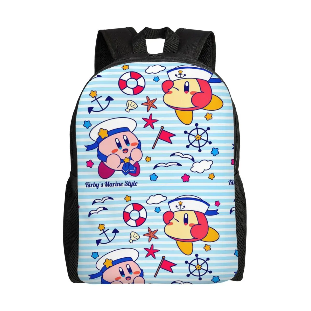 

Custom Kirbys Cartoon Game Backpacks for Women Men School College Students Bookbag Fits 15 Inch Laptop Bags