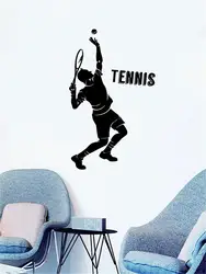 1 pc Tennis Player Play Tennis Home decor Wall Sticker Pvc Wall Stickers Wall Art Wallpaper For Home Decor Living Room Bedroom