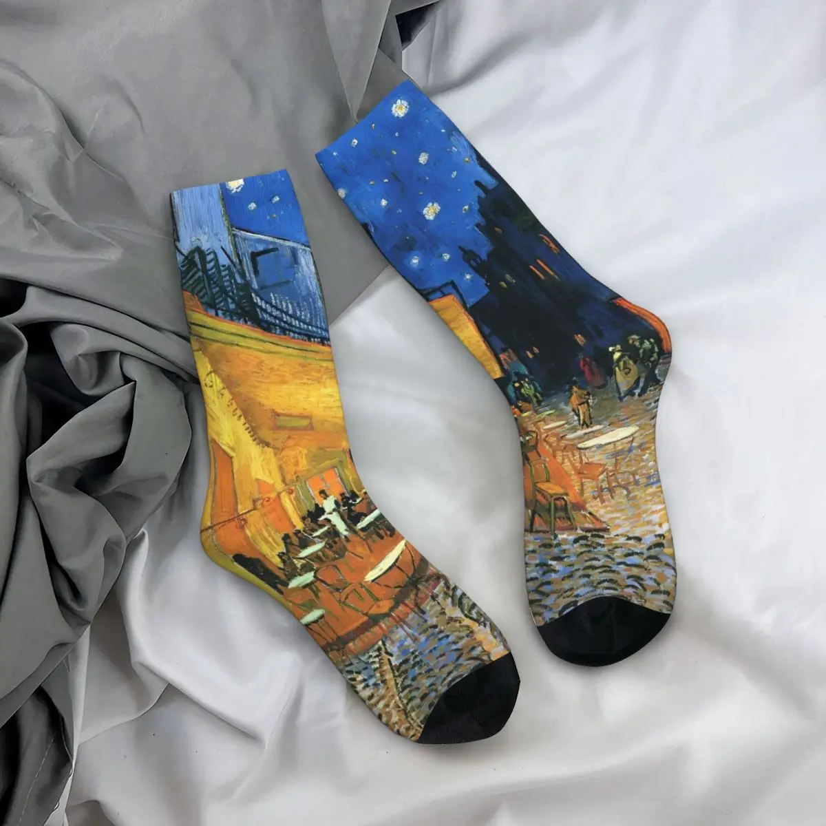 Calcetines de calle de Van Gogh para hombre, medias transpirables informales, diseño de deportes al aire libre, antideslizantes, otoño