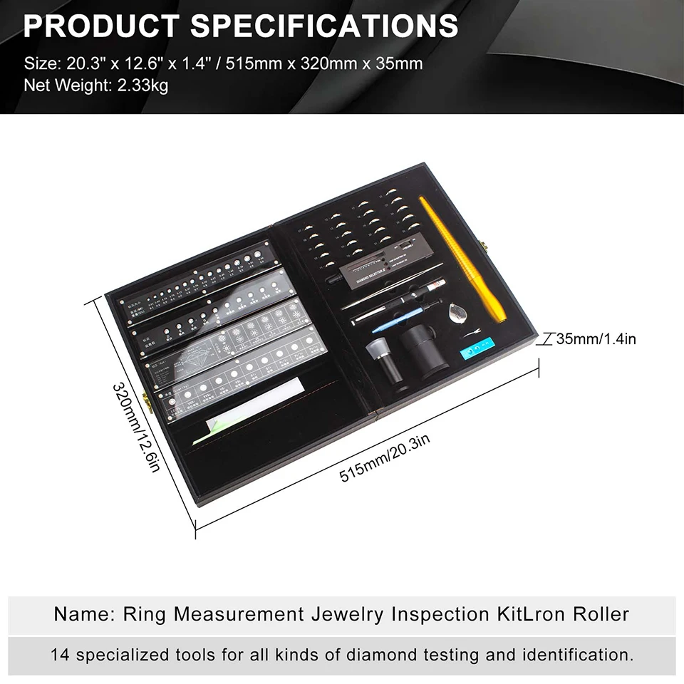 Auble 4C Colorimetric Stone Set Gold/Silver Gemstone Identification with Leather Case and Jewelry Testing Pliers CN;FUJ
