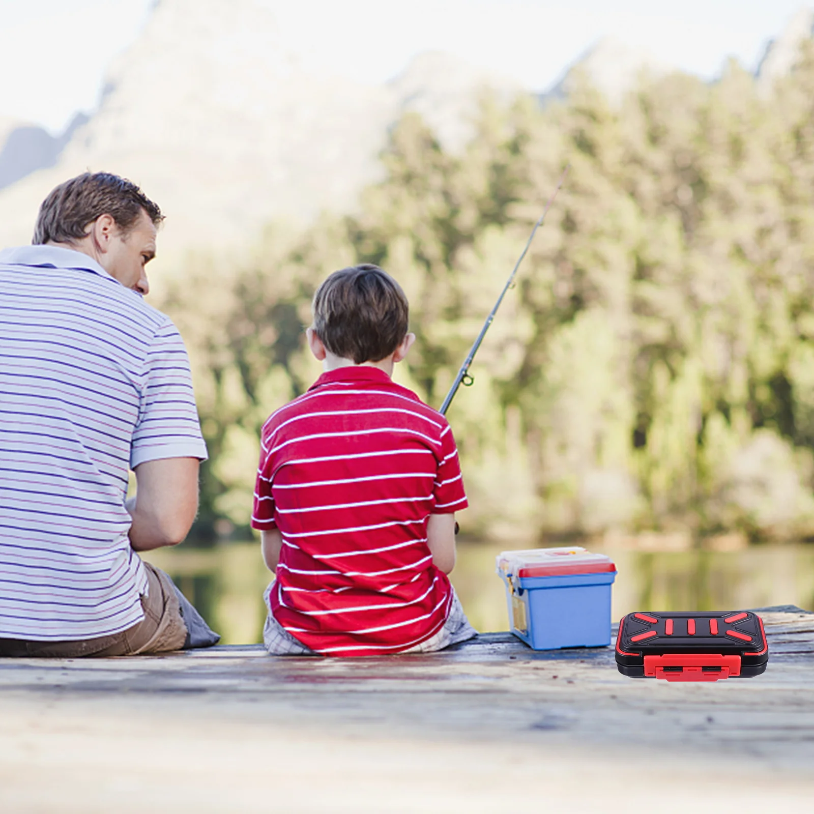 

Medium Capacity Waterproof Fishing Tackle Box Durable Storage Organizer Large Space Lure Holder Fishing Gear Box