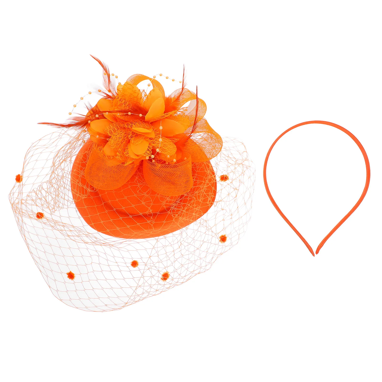 

Vintage Net Veil Hair Accessories Fascinator Headband Lightweight Breathable Bride Wedding Bridal Hair Clip for Tea Party