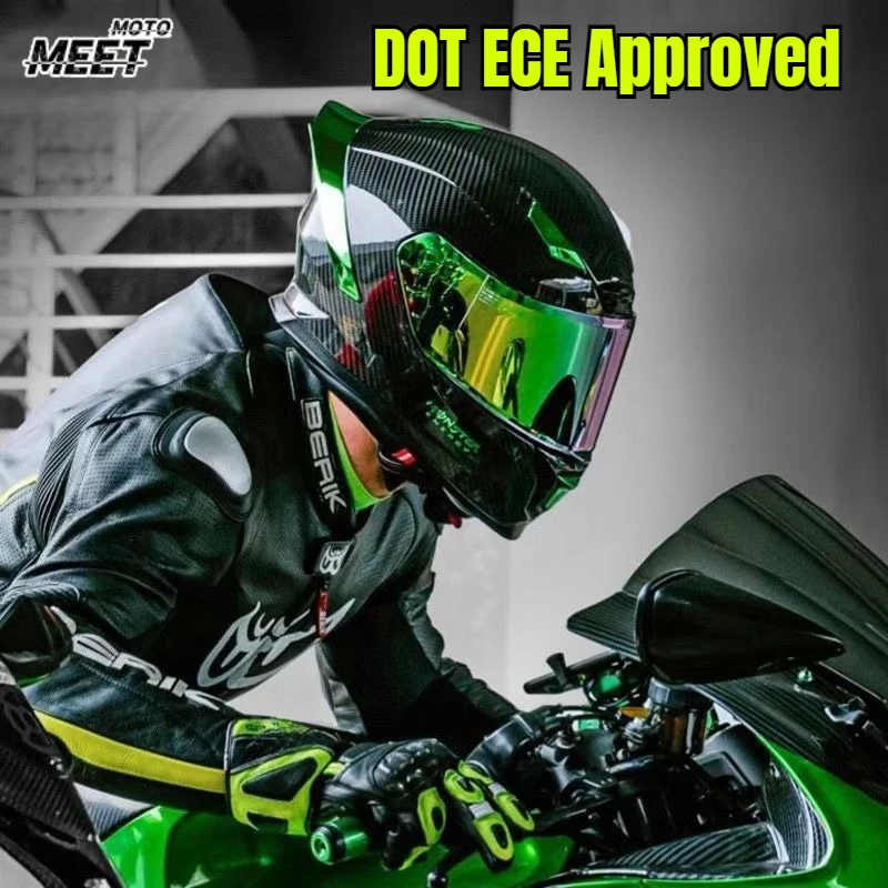 

Carbon Fiber Moto Racing Helmets High Qualtiy Helmet Full Face DOT Approved Casque Moto Men Women's Couple Capacetes