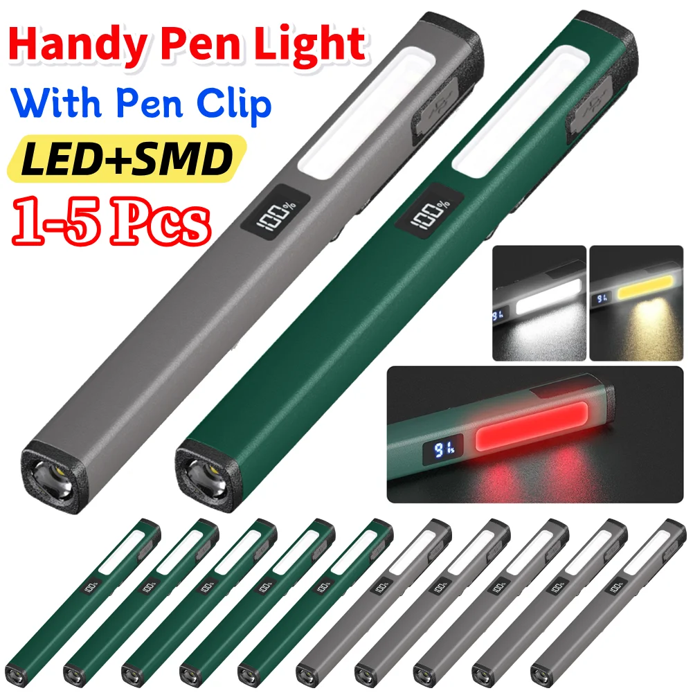 LED+SMD Medical Handy Pen Light USB Charging Mini Nursing Flashlight 120LM Work Inspection Flashlight 400mAh for Nursing Student