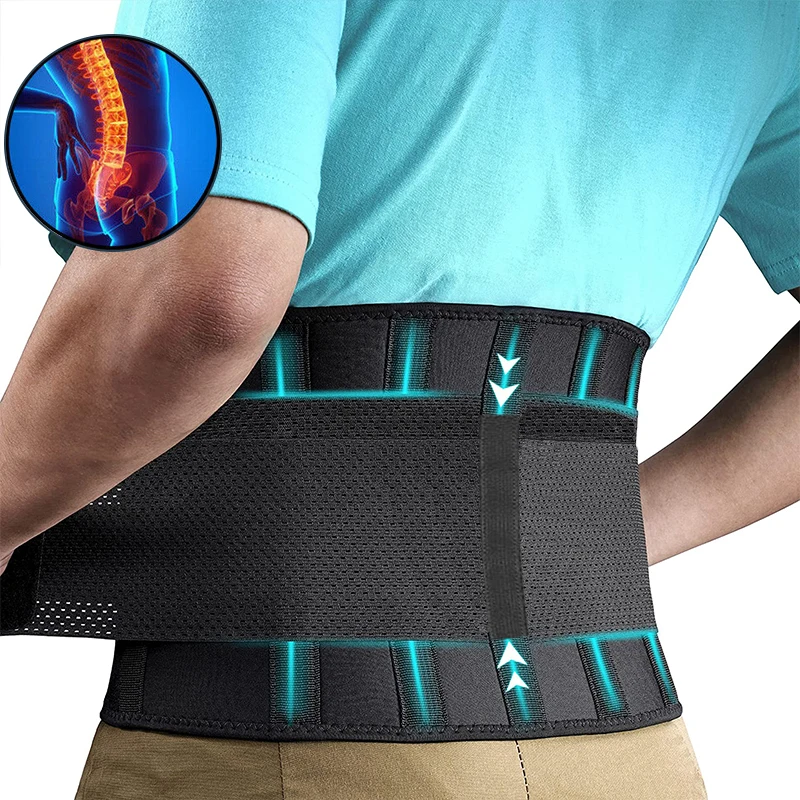 Lumbar Support Belt Lower Back Brace Support Sheath Waist Trainer Cincher Sauna Sweat Girdle Postpartum Recovery Pain Relief