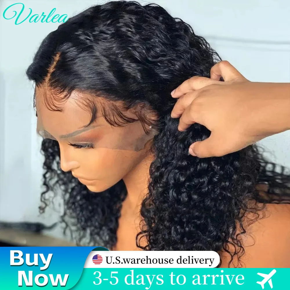 

Varlea 5x5 Hd Парик с закрытием шнурка Кудрявые парики Глубокая волна Парик фронта шнурка 13x6 4x4 Парик из человеческих волос Боб Парик Короткие парики для женщин