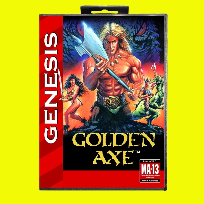 

Golden Axe MD Game Card 16 Bit with US Box for Sega Megadrive Genesis Video Game Console Cartridge