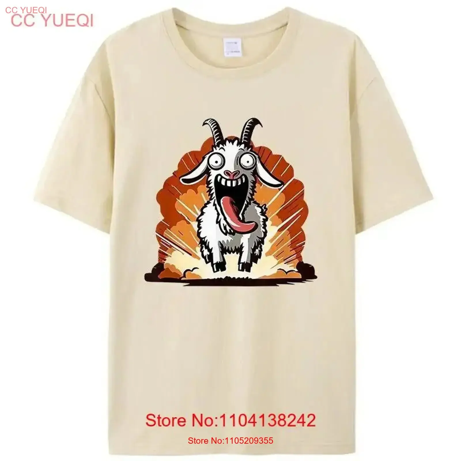 

Crazy Goat Simulator Men's T Shirt Women Tops vintage Washed Breathable Top For Everyday Wear Casual Soft fashion homme