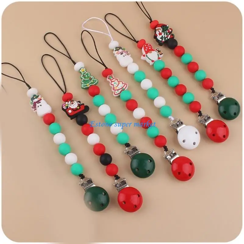 090B Pacifier Chain Clips Cartoon Teething Clips Teether Toy Soother Pacifier Strap