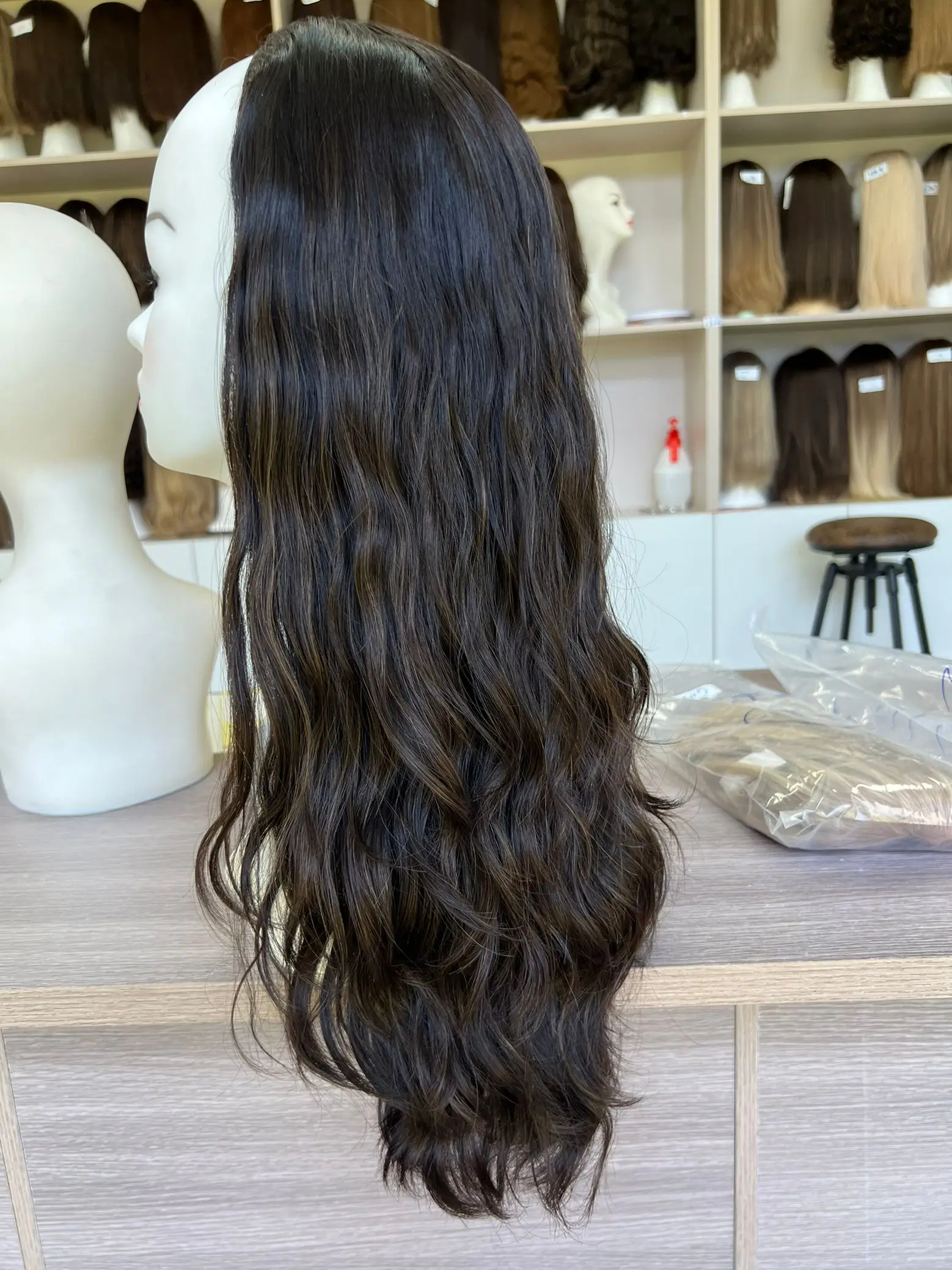 Bandfall wig  Layer hair 100% European virgin Hair Tsingtaowigs (kosher Wig )  Free Shipping