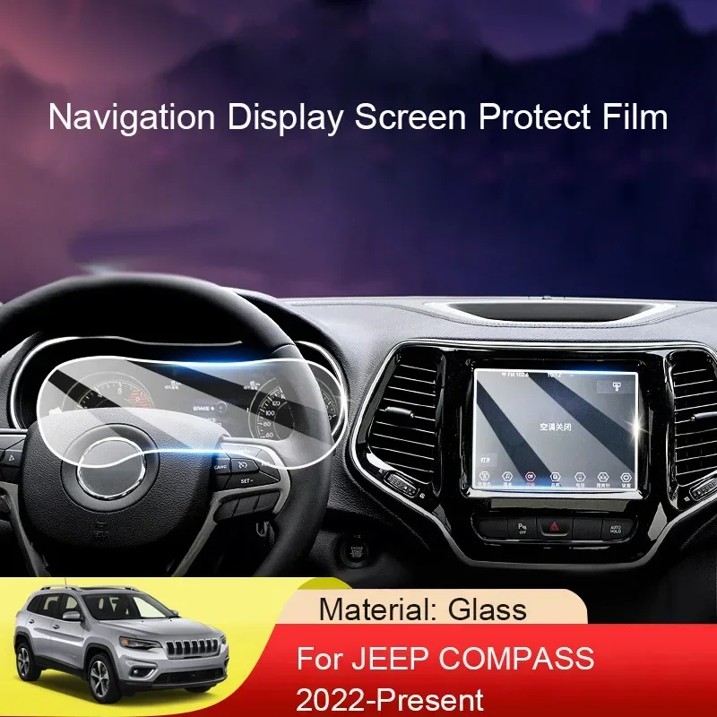 

For JEEP Cherokee KL 2019-2024 Car GPS Navigation Screen Protect Tempered Film Auto Dashboard Display TPU Sticker Accessories