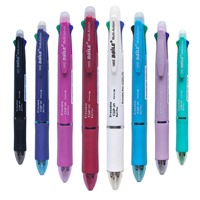 5-in-1 Erasable Multifunction Pen – 0.7mm Gel + 0.5mm Pencil, 4 Refillable Colors for School & Office Writing Stationery