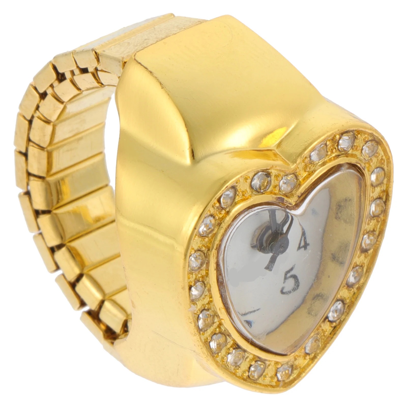 Heart Shape For Women Fashion Vintage Jewelry Men Ring Watch Perfect Finger Women Ring Watch Size Birthday Gifts
