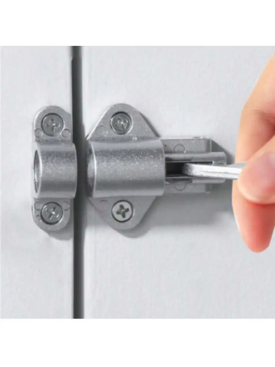 1 Pc Solid Aluminum Alloy Auto Spring Bolt - Self-Closing Latch Lock for Sliding Windows & Wooden Doors