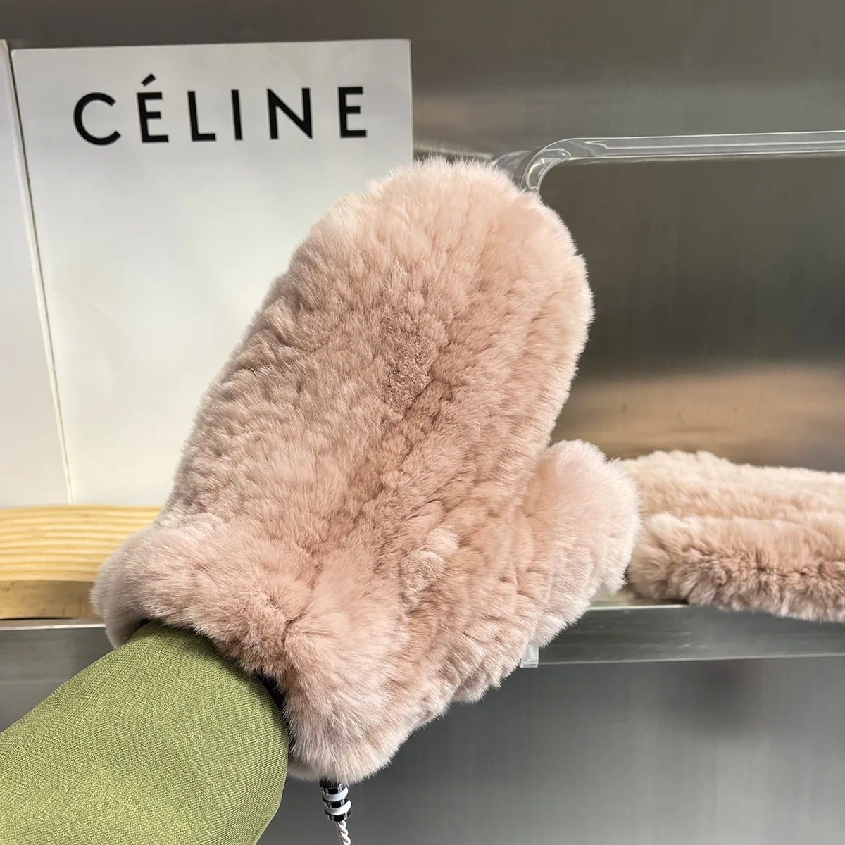 Nouveau hiver femmes réel Rex gants de fourrure de lapin tricoté réel Rex fourrure de lapin mitaines offre spéciale dame hiver chaud doux gant de fourrure naturelle