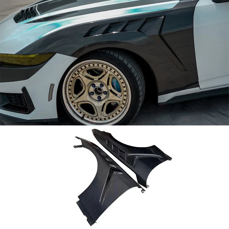 

2024+ Mustang GTD Стиль Углеродное волокно Передняя узкая версия кузова Автомобильная отделка с боковым вентиляционным отверстием Новое состояние
