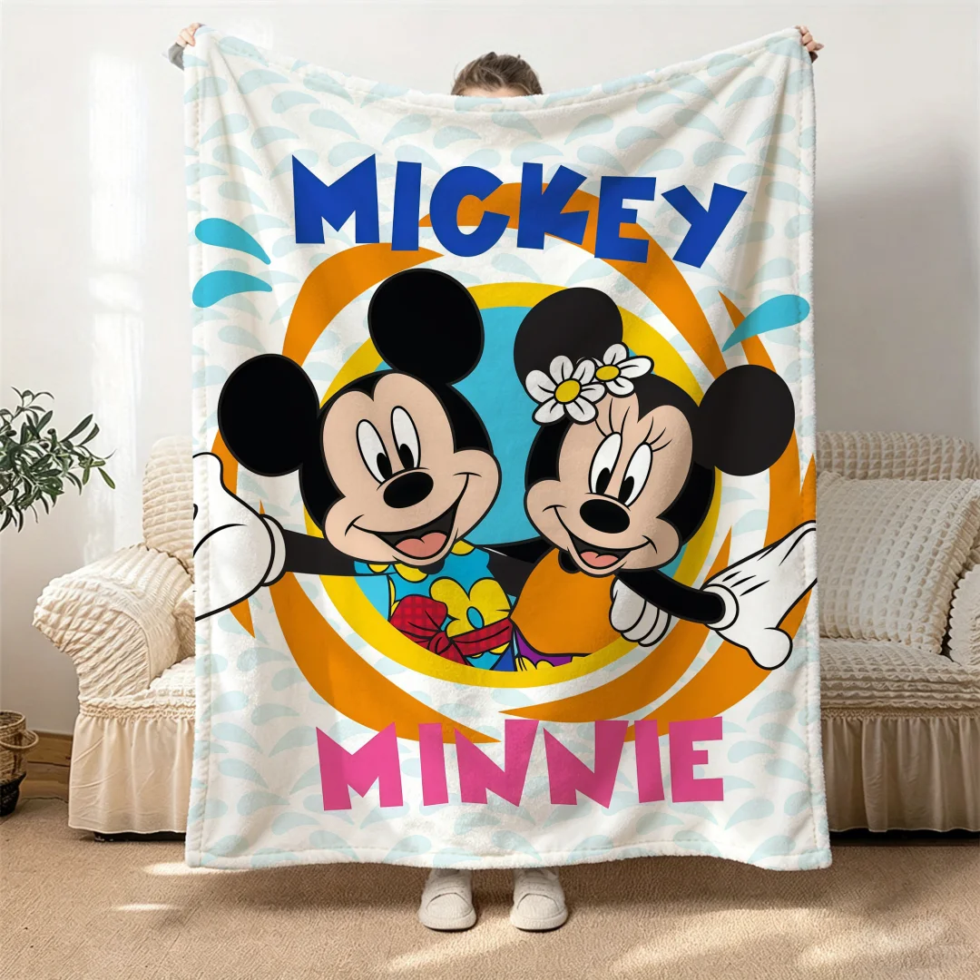 Hot Sale Flannel Throw Blanket Cartoon Star Print Soft Warm Blanket for Sofa Bed Camping Kids Adults Home Decor Birthday Gift
