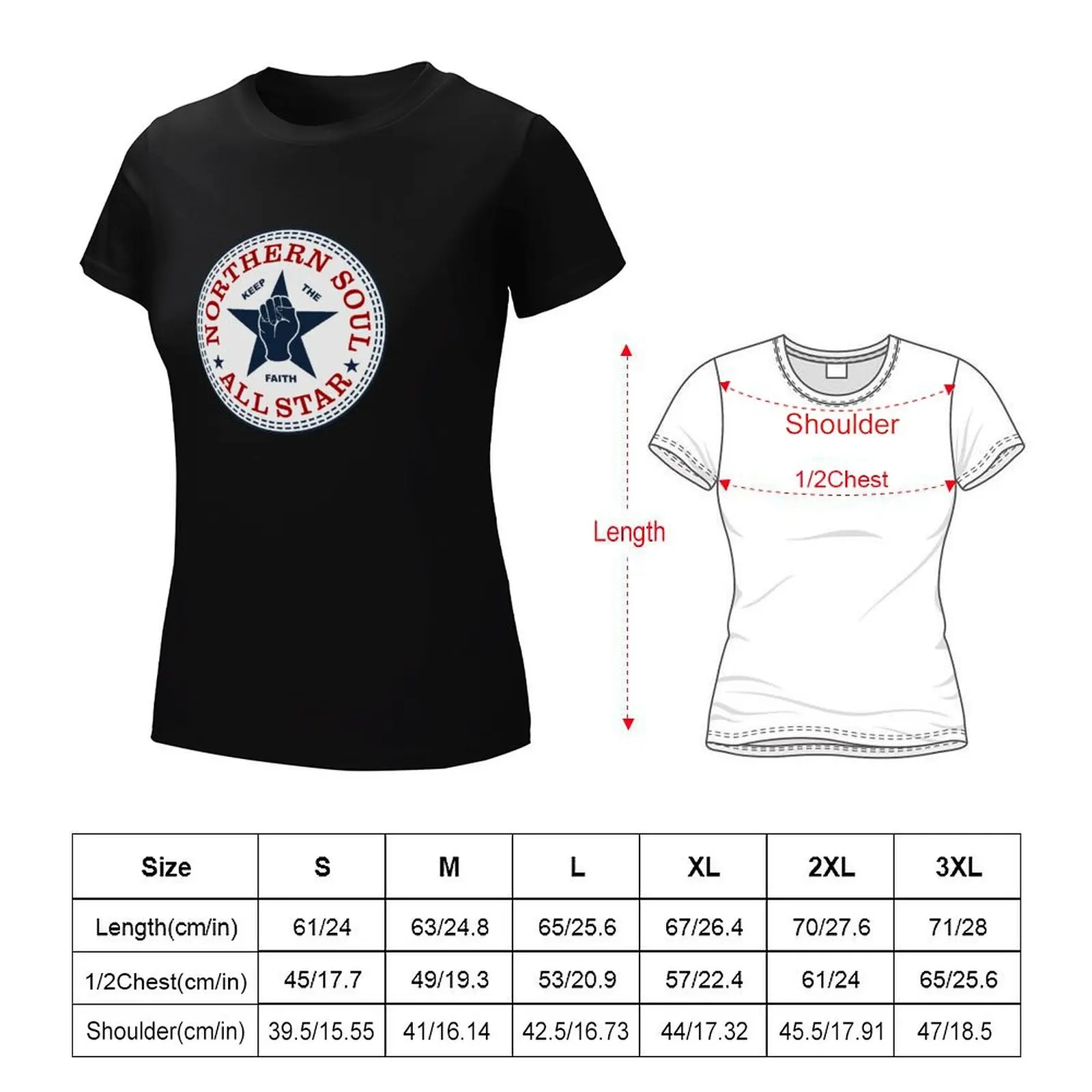 All Star Northern Soul Parodie T-Shirt Hippie Kleidung koreanische Mode Tops koreanische Frauen kleider