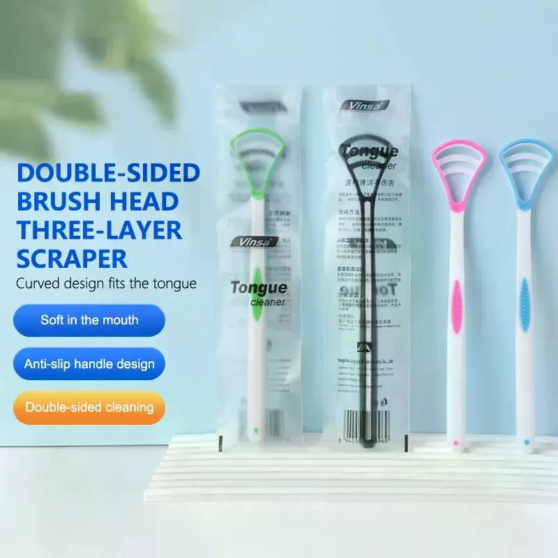 Ergonomic Silicone Tongue Scraper 1PCS for Oral Hygiene Supports Easy Plaque and Odor Removal