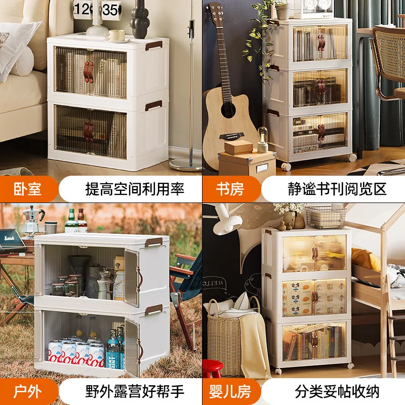 

Шкаф для хранения, бесплатная установка, складной шкафчик, бытовой шкафчик, шкаф для закусок, многослойная прикроватная тумбочка для спальни