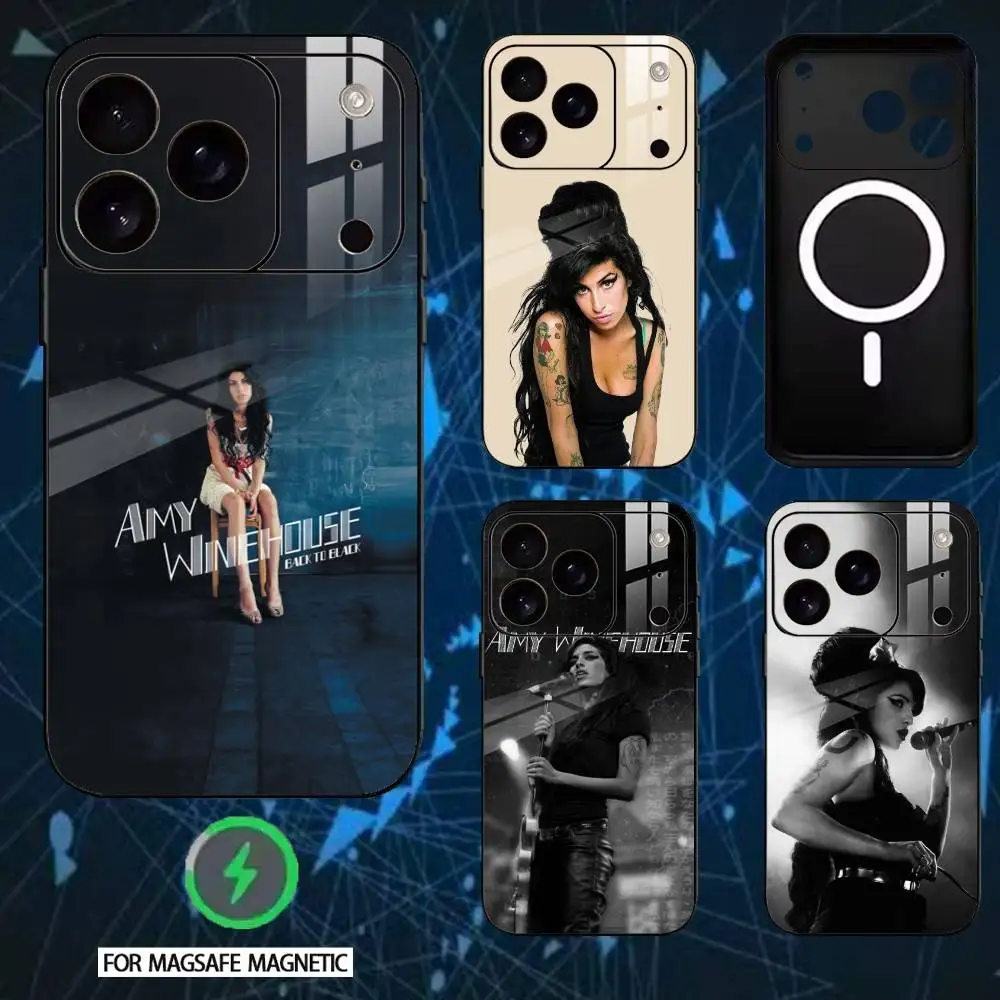 

Amy Winehouse Back to Black Phone Case For iPhone 17,16,15,14,13,12,Plus,Pro,Max For Magnetic Wireless Charge