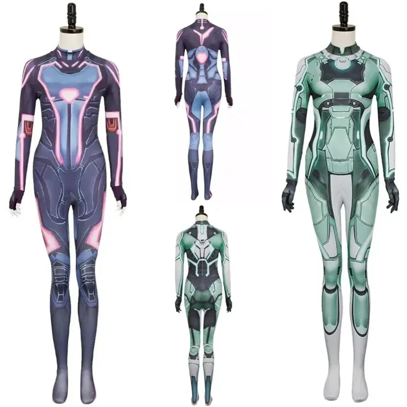Костюм для косплея игры Split Fiction Mio, костюмы Зои, женский эластичный костюм зентай с 3D принтом, аниме, комбинезон, наряд на заказ