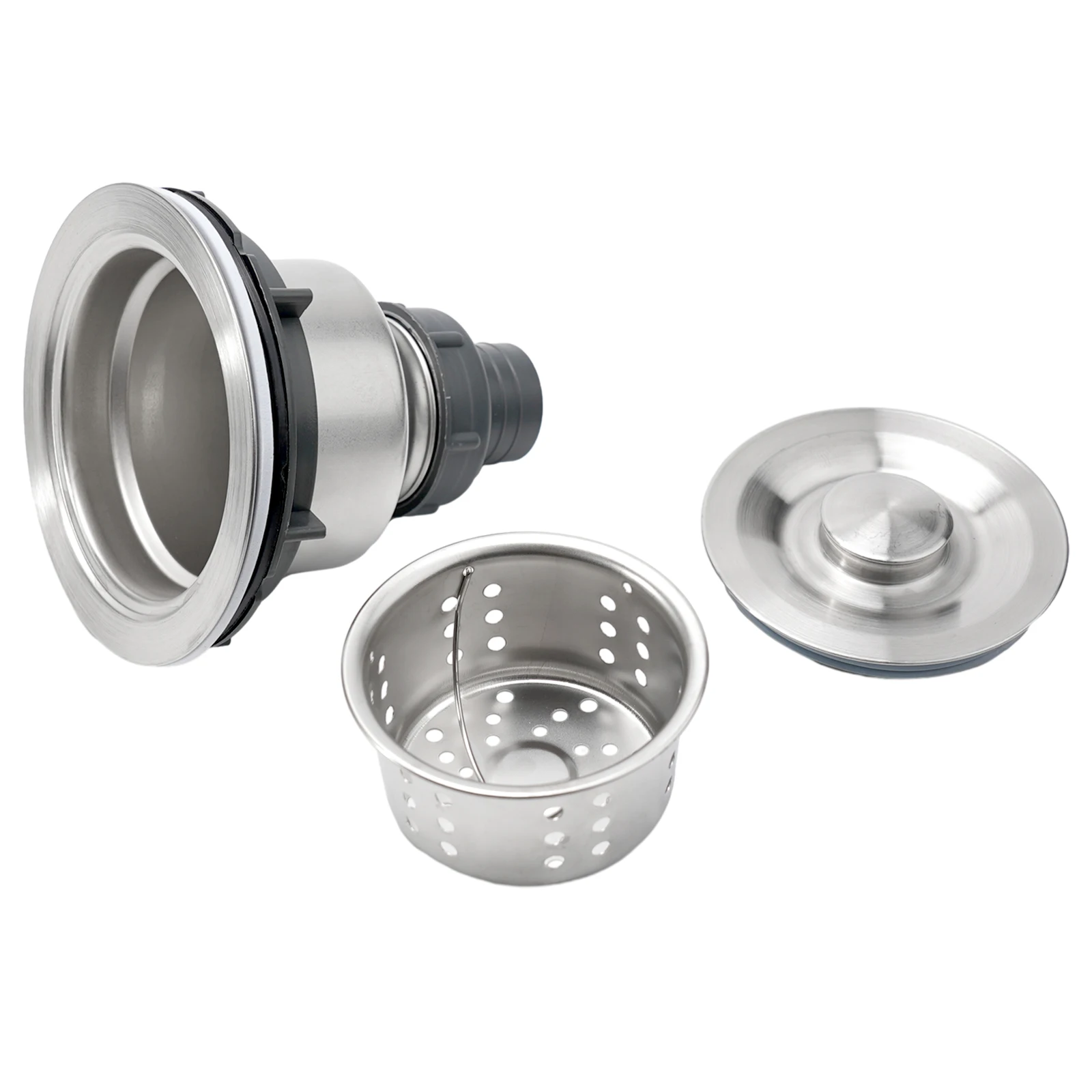 Colador de drenaje de acero inoxidable para fregadero de cocina, colador de residuos, tapón de filtro de drenaje, Kit de escurridor de cesta,