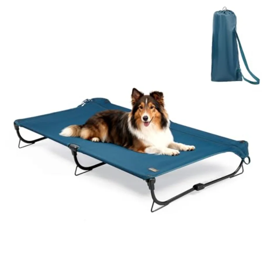 

Складная приподнятая кровать-лежанка для собак, уличная, охлаждающая, устойчивая к разгрызанию, портативная, сверхпрочная, до 72 кг, для собак породы C