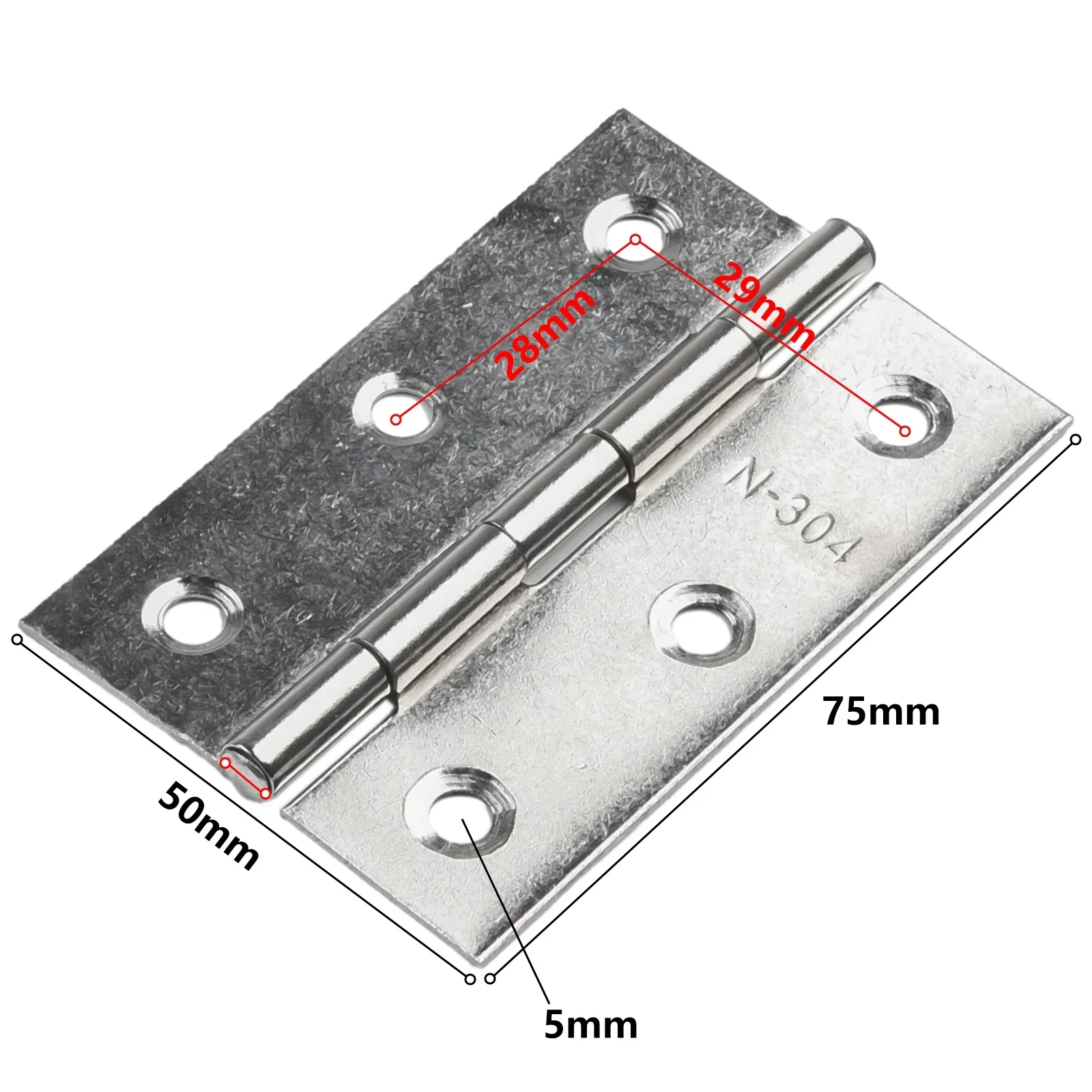 10 X 3inch Door Hinge Stainless Steel Flat Hinges Window Cabinet Hinges Door Connector Bookcase Wooden Box Furniture Hardware