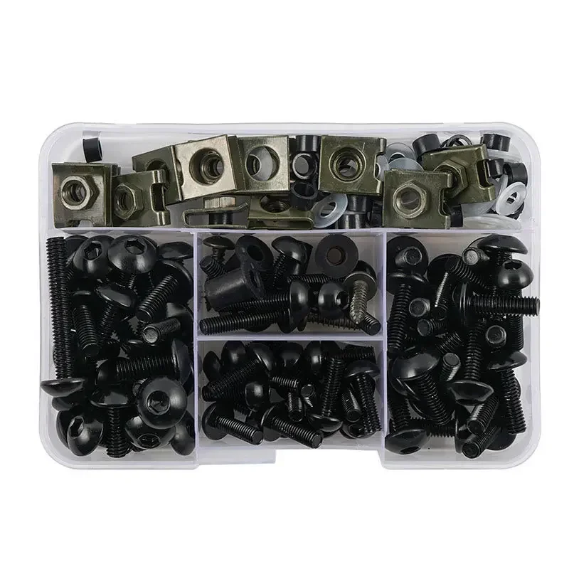 177PCS Complete CNC Fairing Bolts Kit Bodywork Screws Nut For Yamaha FZ1 FZ6 FZ8 FZR400 FZR600 FZR600R FZR750R