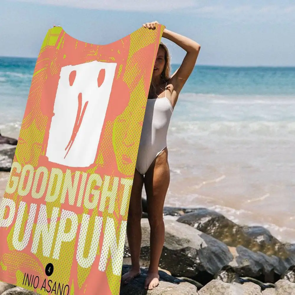Anime G-Goodnight Punpun Microfiber Printed Beach Towel Mountain Climbing Yoga Beach Swimming Running Absorbent Soft Towel