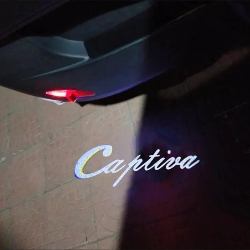 

2Pcs LED Car Decor Door 3D Ghost Shadow Projector Courtesy Light for Chevrolet Captiva 2007-2014 2015 2016 2017 2018 Car Goods