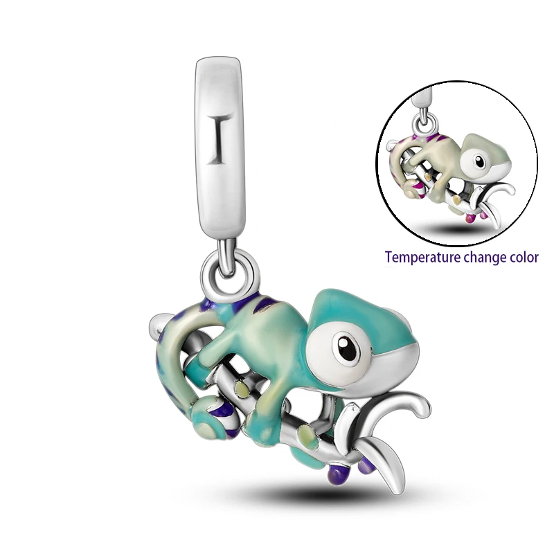 New 925 Silver Chameleon Glowworm Light Bulb Firefly Star Moon ant Bead Fit Original Pandora Charms Bracelet DIY Jewelry image 3